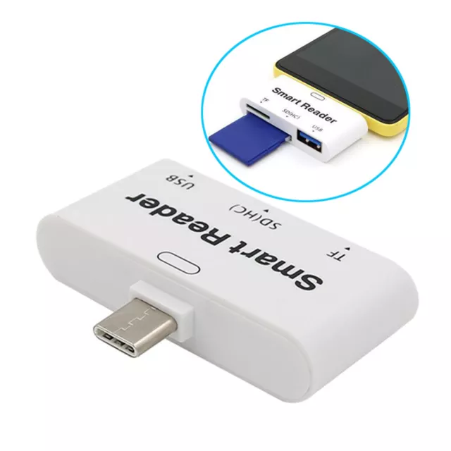 C27 USB C auf SD/Micro SD/USB3.0 Kartenleser USB3.0 OTG Speicher Adapter SD/TF