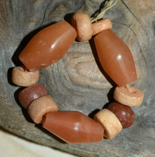 Ancient Agate Stone Excavated Djenne Dig Beads Mali African Trade 1000 Years Old 2
