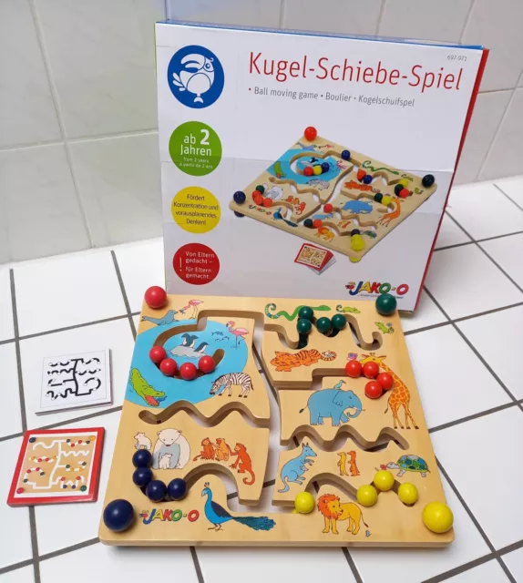 Motorik Kugel-Schiebe-Spiel von Jako-o aus Holz, in OVP, wie neu, ab 2 Jahren