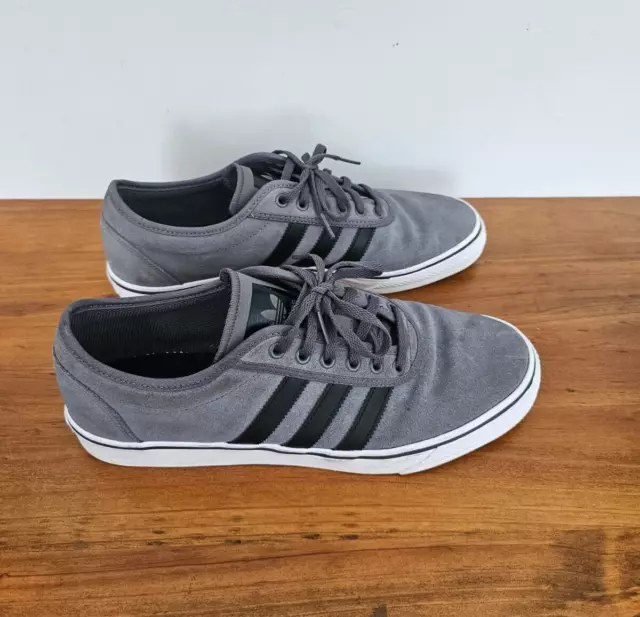 Adidas Shoes Adiease Grey Black White Originals Skateboard Sneakers - US 12