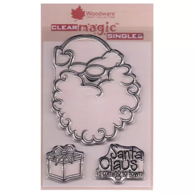 Woodware A6 Clear Cling Stamps - JGS544 Cheeky Santa