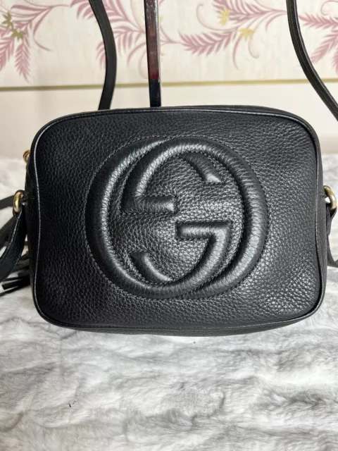 Black gucci top disco bag