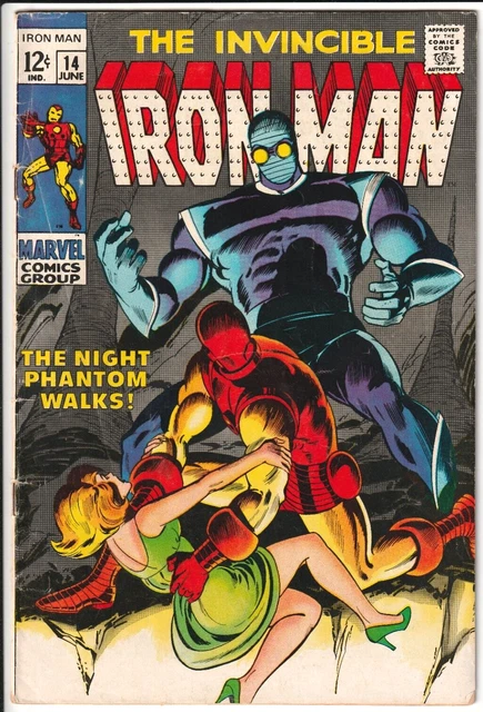 Invincible Iron Man #14 1969 Marvel Comics 4.0 VG KEY 1ST NIGHT PHANTOM