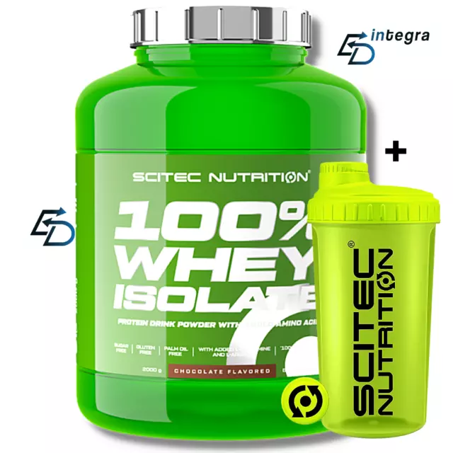 SCITEC NUTRITION 100% Whey Isolate 2000g 2 kg Proteine Isolate + Omaggio Shaker