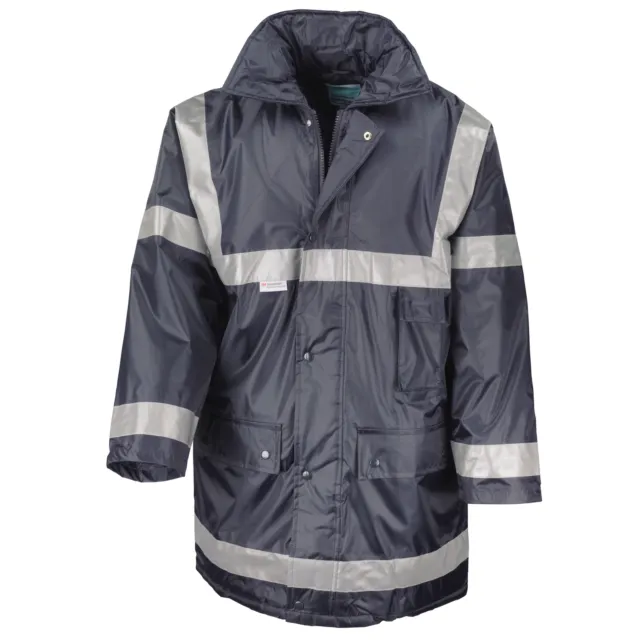 Result Mens Work-Guard Waterproof Workwear Management High-Vis Coat (BC918)