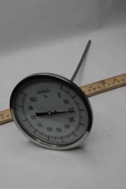 Ashcroft Bi-Metal Dial Thermometer Black 3" Dia. 30EI60R