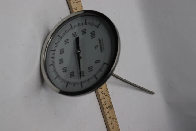 Ashcroft Bi-Metal Dial Thermometer Black 3" Dia. 30EI60R