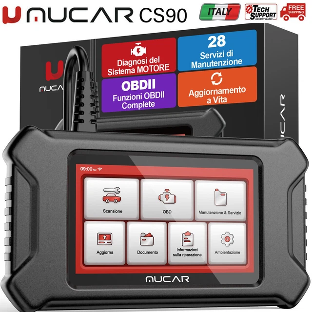 MUCAR CS90 Diagnosi OBD2 Scanner 28 Resets Strumento diagnostico motore