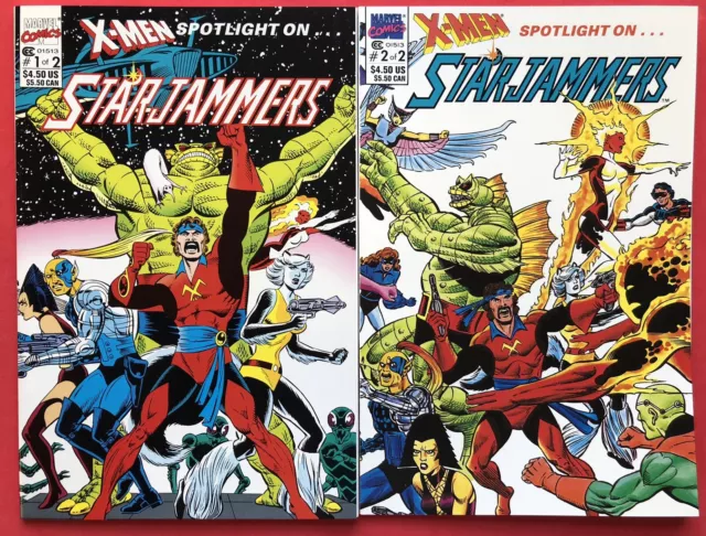 X-Men Spotlight on Starjammers #1+2 (1990) Complete Set Prestige Format