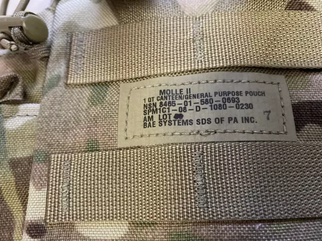 US Army Canteen 1 Litro Borraccia da Campo Molle Borsa Multicam Borsa Bottiglia 2