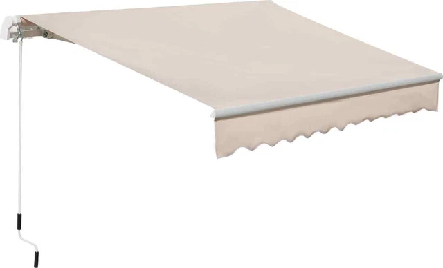 Tenda Da Sole Froadp 360x300cm - A Bracci Estensibili Con Manovella, Impermeabile, UV Resistente