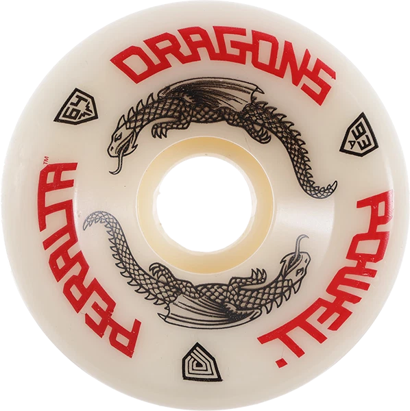 POWELL PERALTA DF G-BONES 64/42mm 93a OFF WHITE WHEELS SET