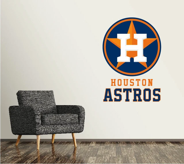 HOUSTON ASTROS WALL Decal Logo Baseball MLB Art Decor Sticker Vinyl