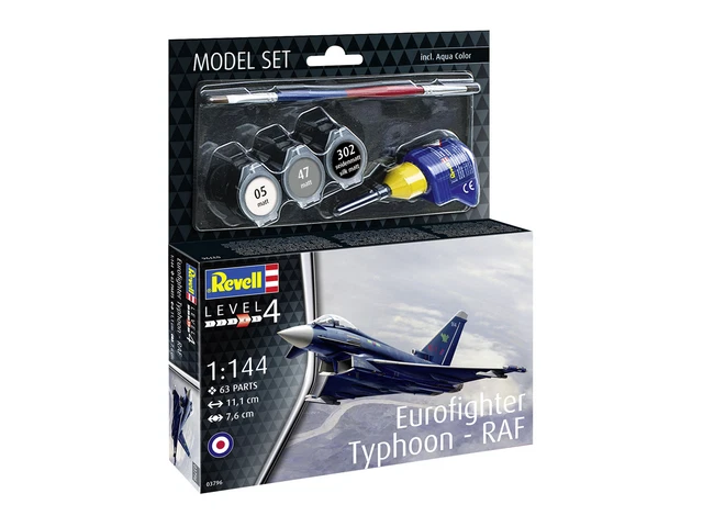 Revell Eurofighter Typhoon – échelle 1/144 – 63 Pièces – Maquette Plastique Non Peinte – Dès 10 Ans