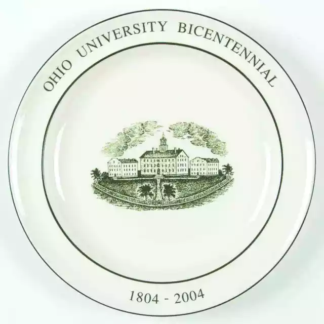 Wedgwood Ohio University Bicentennial Green Dinner Plate 5571996