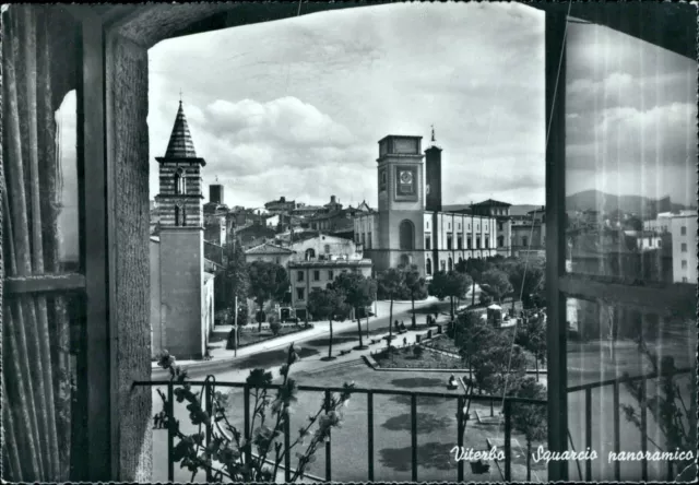 br220 cartolina viterbo citta' squarcio panoramico lazio