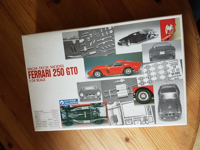 GUNZE SANGYO FERRARI 250 Gto 1/24 Vintage Plastique Kit G-150-1000 W Boîte EUR 48,79 - FR