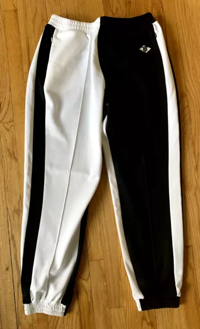 Burberry Men's logo sweat track jogger pants black white size L AS IS