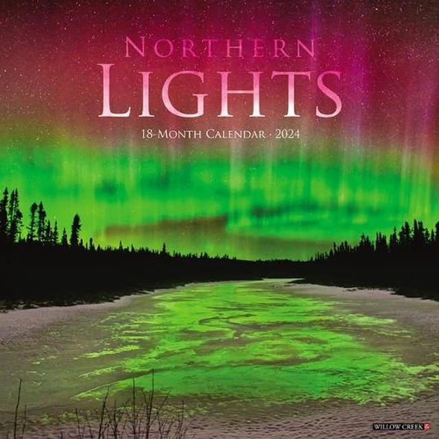 CALENDRIER MURAL NORTHERN Lights 2024 12 x 12 par Willow Creek Press