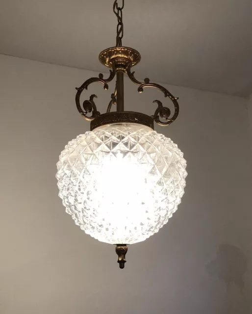 Jugendstil Deckenlampe Kristall Laterne Hängelampe Art Nouveau Art Deco Ø 22 cm