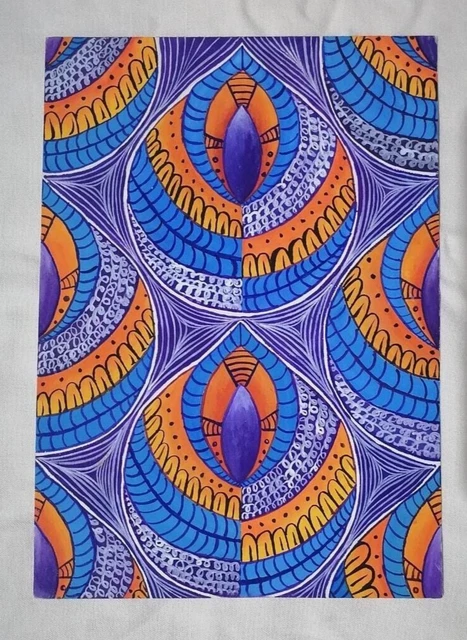 Beautiful Peacock Feathers Design Original Watercolor Painting Handmade Art