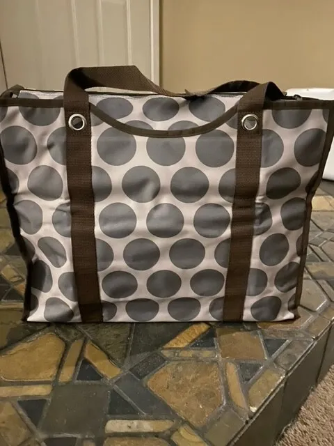 Thirty-One All-Day Organizing Tote in Gray Mod Dot