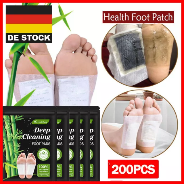 200*Fusspflaster Entgiftung Bambus Vitalpflaster Entschlackung Detox Foot Pad