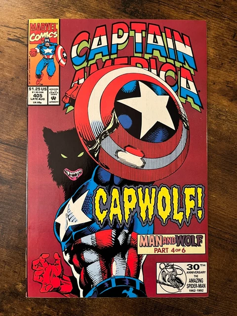 Captain America #405 Marvel Comics (Aug, 1992) 7.5 VF- 1st Appearance Capwolf