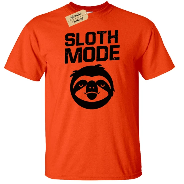 Kids Boys Girls SLOTH MODE T-Shirt funny lazy childrens