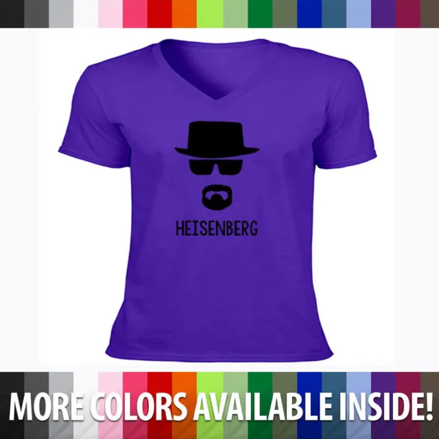 Breaking Bad Walter White Heisenberg Badass Cool Mens Unisex V-Neck T-Shirt Tee