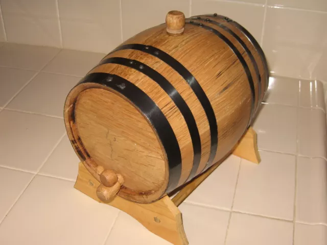 2 Liter Oak barrel with Galvanized hoops great for whiskey, Tequila or Spirits