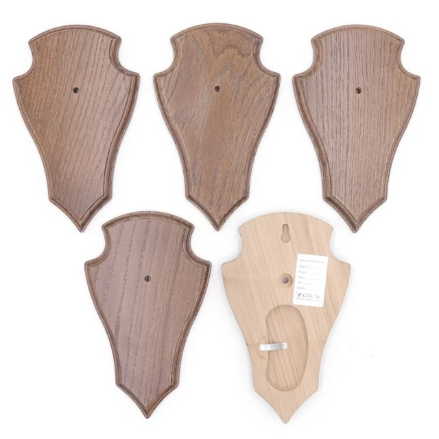 5 Pieza Ciervo Escudo de Trofeo Deseada Pequeño Braun Af 19CM X 11CM Con 1
