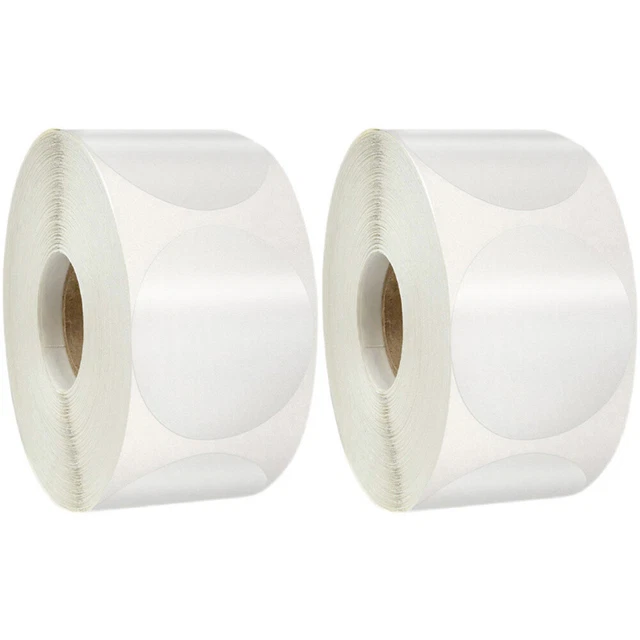 2 rollos pegatina redonda transparente sello de correo pegatina de círculo transparente 38 mm pegatina de círculo transparente