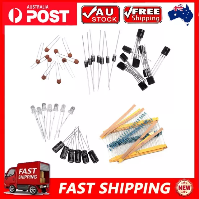 1390pcs/Set Electronic Components LED Diode Transistor Capacitor Resistance kit