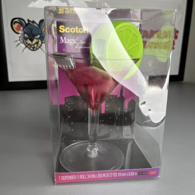 Scotch Cosmo Design Magic Tape Dispenser Cocktail Martini Glass Tape Dispenser