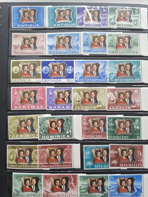 Commonwealth Royal Family Stamp Collection MNH In Collecta Album. Silver Wed Etc