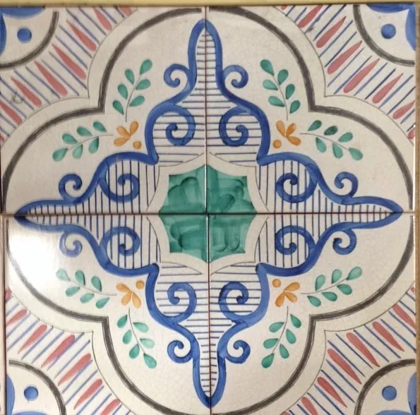 Ceramica Vietri Piastrelle 20x20 Decorate a Mano in Cotto Artigianale sp. 14 mm