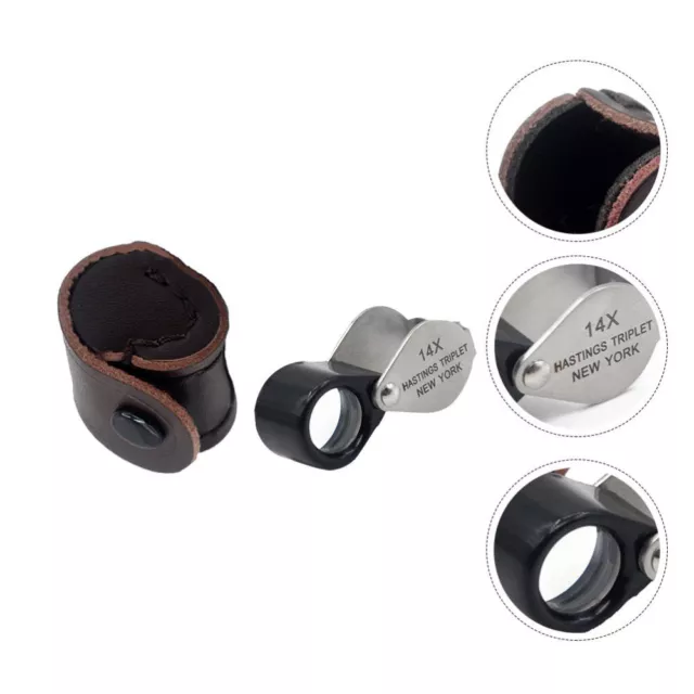 14X 1PCS Gemmes Loupe Pliage Bijoux Loupe Tests De Bijoux Loupe Bijoux Eye Loupe