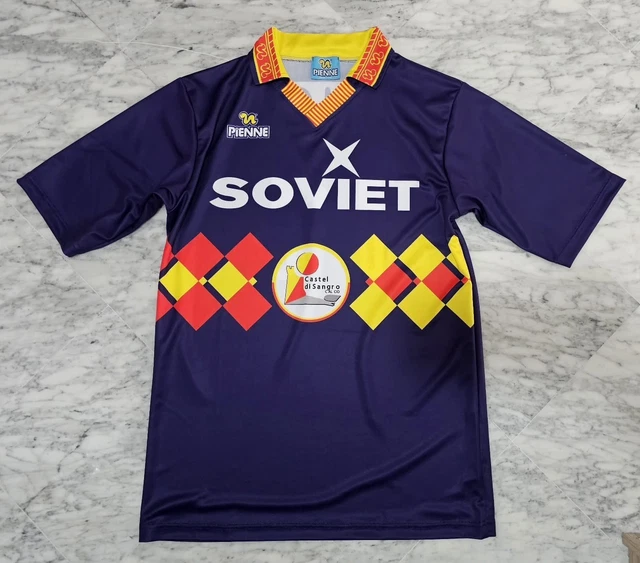 MAGLIA CASTEL DI SANGRO MATCH WORN INDOSSATA SHIRT JERSEY VINTAGE CAMISETA COA