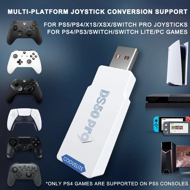 ADAPTATEUR POUR PS5/PS4 Joystick Bluetooth Compatible Xbox PC Gamepad EUR 18,23