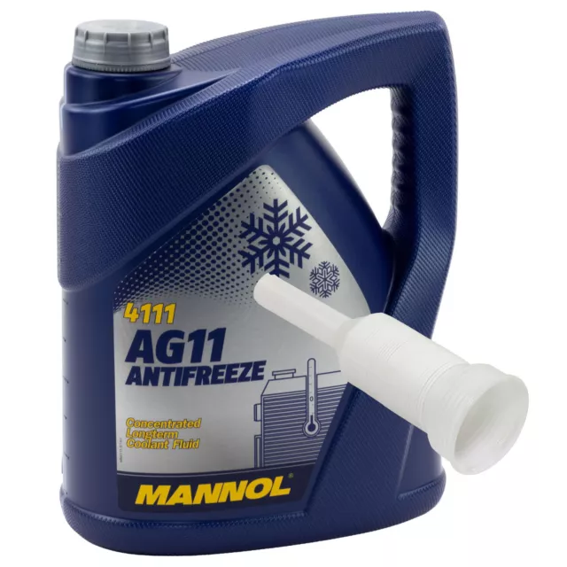 Kühlerfrostschutz Konzentrat MANNOL AG11 -40°C 5 Liter blau mit Ausgießer