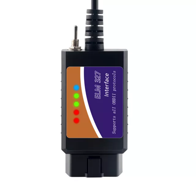 Für Ford Forscan ELM327 USB V1.5 OBD2 Kabel Diagnose Scanner Tool mit Schalter 3