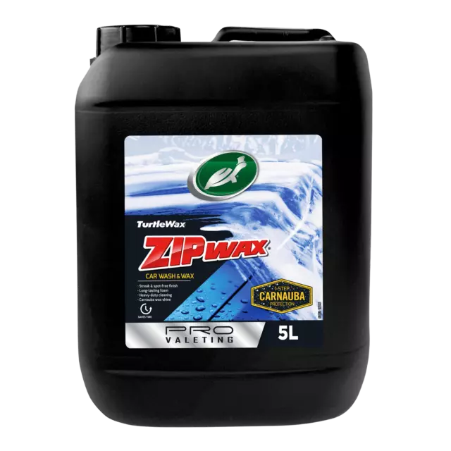 Turtle Wax Zip Wax Concentrated Car Shampoo Pro Valeting 5ltr