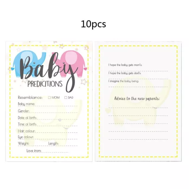 Baby Shower Prediction and Advice Cards Baby Shower Games Activities Supplies