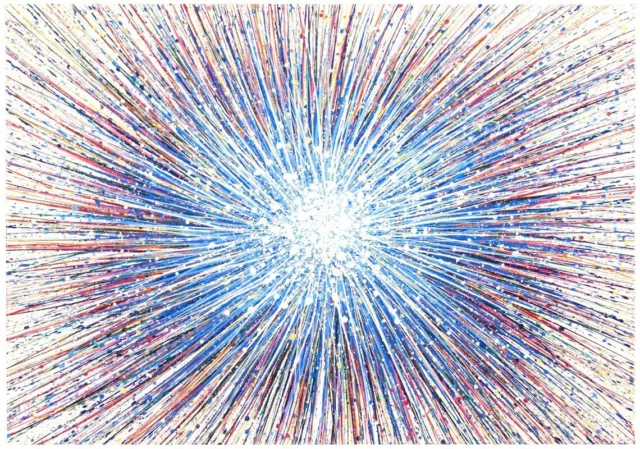 PRE-SALE LARGE ORIGINAL BLUE STAR VERY BIG 158cm MODERN WALL ART CANVAS PAINTING