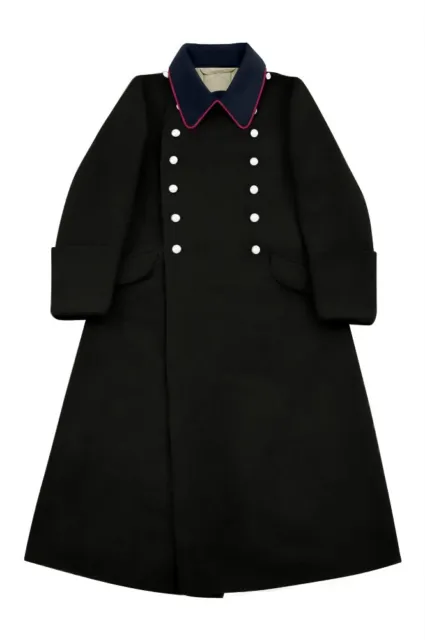 WW2 German Fire Police Black Wool Greatcoat 3XL