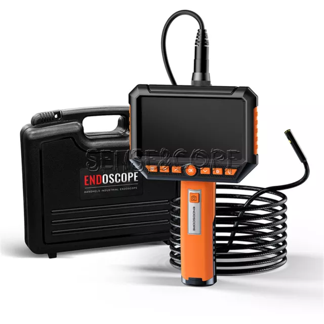 Portable Industrial Endoscope 1080P HD Borescope 5.0'' Screen Inspection Camera 2