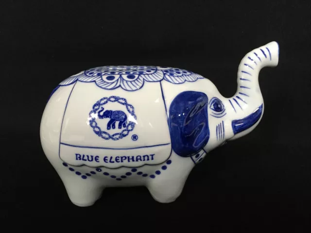 TIRELIRE Publicitaire en PORCELAINE Restaurant Thaïlandais BLUE ELEPHANT à PARIS