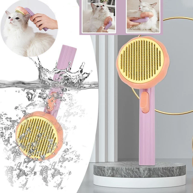 PET PUMPKIN BRUSH Dog Cat Comb Brush Tangled Hair Self Cleaning
