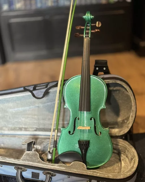 Stentor Harlequin 3/4 Size Violin Outfit (Sage Green) Lightweight Case) RRP £185